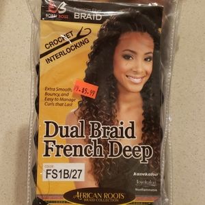 Bobbi Boss Dual French deep wave crochet hair